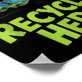 Recycle held kinderen aarde dag poster (Hoek)