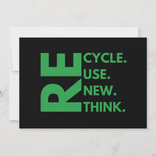 Recycle Hergebruik Vernieuwen Heroverwegen Dag van Kaart