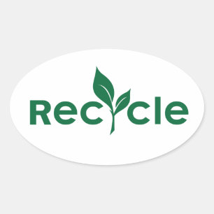 Recycle Ovale Sticker