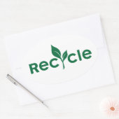 Recycle Ovale Sticker (Envelop)