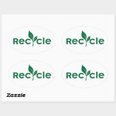 Recycle Ovale Sticker (Vel)