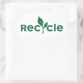 Recycle Ovale Sticker (Tas)