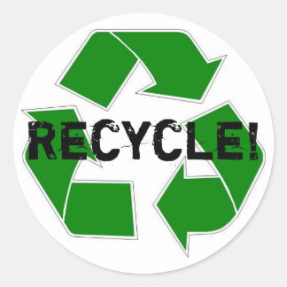 Recycle! Ronde Sticker