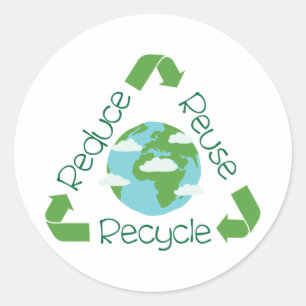 Recycle Ronde Sticker