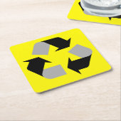 Recycle Vierkante Kartonnen Onderzetter (Schuin)