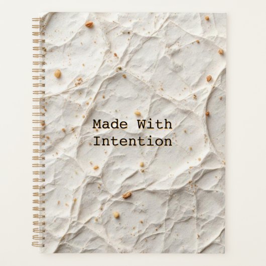 Recycled Paper Texture | Natural Fiber Design Planner (Voorkant)