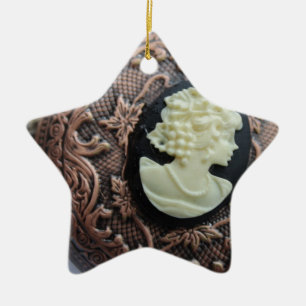 Recyclede cameo keramisch ornament