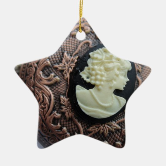 Recyclede cameo keramisch ornament (Voorkant)
