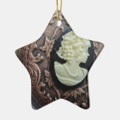 Recyclede cameo keramisch ornament (Links)