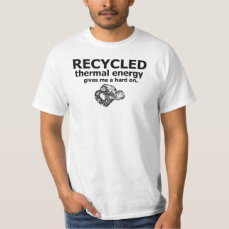 Recyclede thermische energie geeft me een harde t-shirt