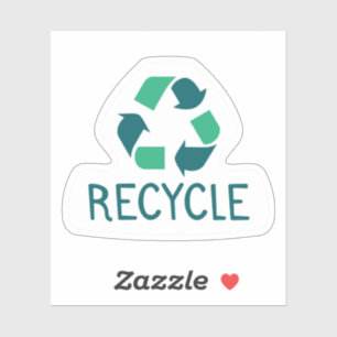 Recyclen aangepaste vorm Sticker