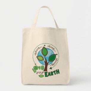 Recyclen Aarde Grocery Tas