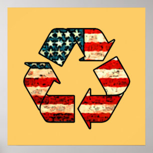 Recyclen Amerikaans Poster