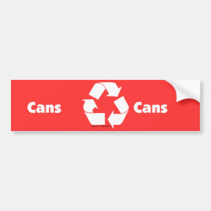 Recyclen bin-etiketten voor blikken met recyclen s bumpersticker