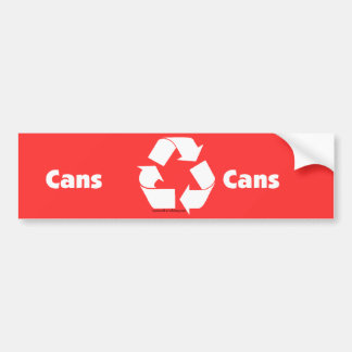 Recyclen bin-etiketten voor blikken met recyclen s bumpersticker