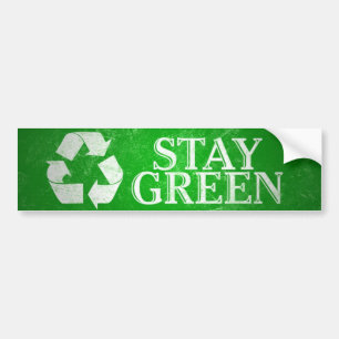 Recyclen, blijf Groene Bumpersticker