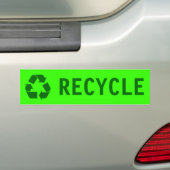 recyclen bumpersticker (Op auto)