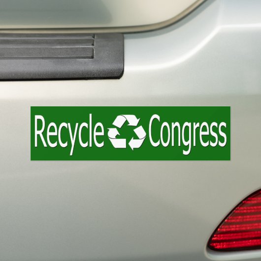 Recyclen Bumpersticker Congres (Op auto)