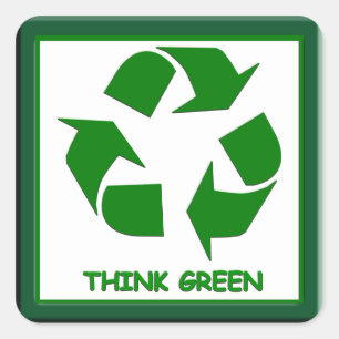 Recyclen denk aan groene sticker