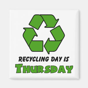 Recyclen donderdag magneet