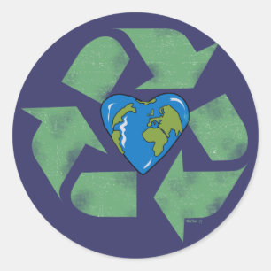 Recyclen Earth Hart Sticker