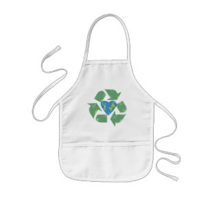 Recyclen Earth Heart Apron Kinder Schort