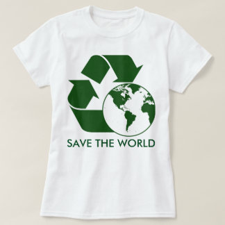 Recyclen en redt de wereld. t-shirt