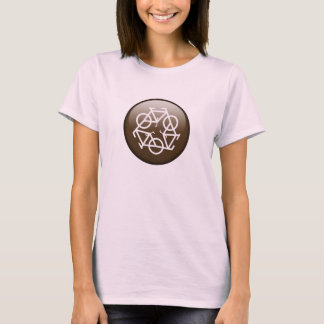 Recyclen fiets (bruin) t-shirt