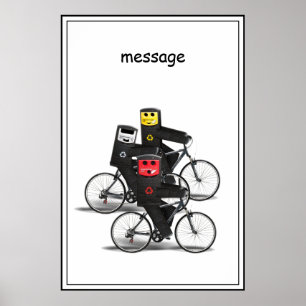 Recyclen fietsbakken poster