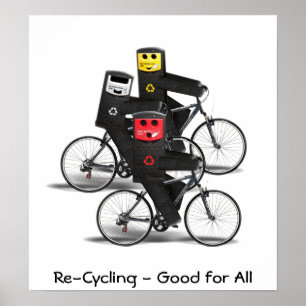 Recyclen fietsbakken poster