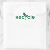 Recyclen - ga voor groene grote sticker (Tas)