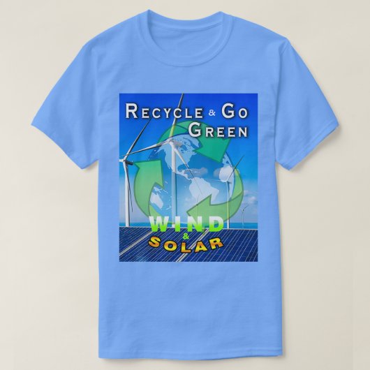 Recyclen GREEN WIND EN SOLAR T-shirt (Design voorkant)