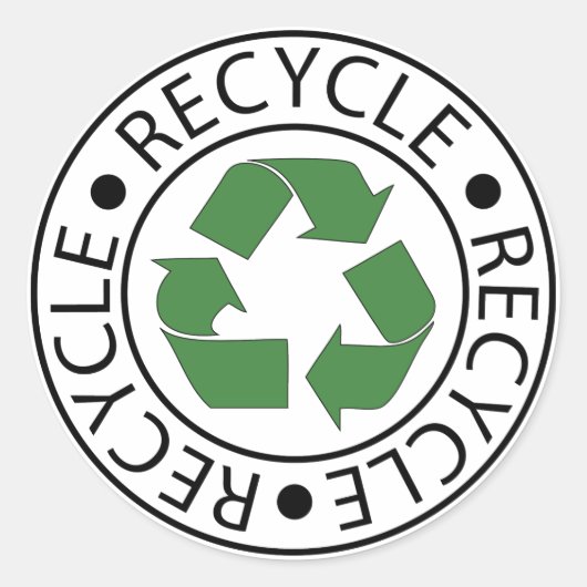Recyclen groen centrum Logo Ronde Sticker (Voorkant)