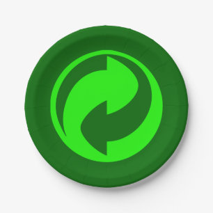Recyclen groen papieren bordje