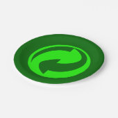 Recyclen groen papieren bordje (Gekanteld)