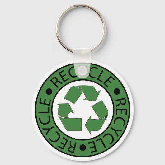 Recyclen Groene Logo Sleutelhanger (Voorkant)