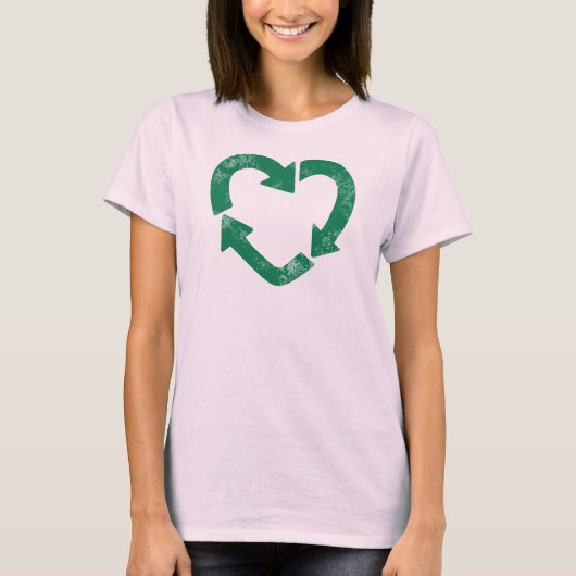 Recyclen harthart t-shirt (Voorkant)