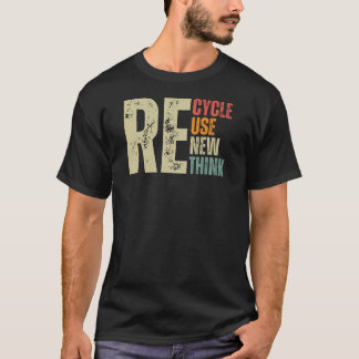 Recyclen Hergebruik Herdenken Aardodag herdenken T-shirt