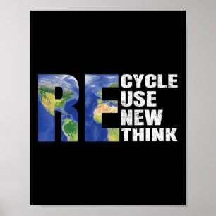 Recyclen Hergebruik Hernieuw Denk aan Earth Day Ec Poster
