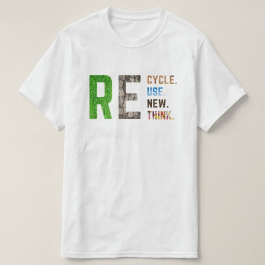 Recyclen hergebruik Heroverweging Crisis Milieu A T-shirt (Design voorkant)