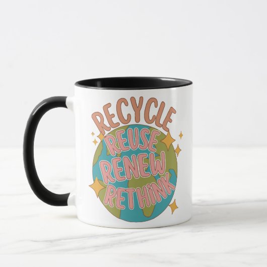 Recyclen hergebruik Heroverweging Mok (Links)