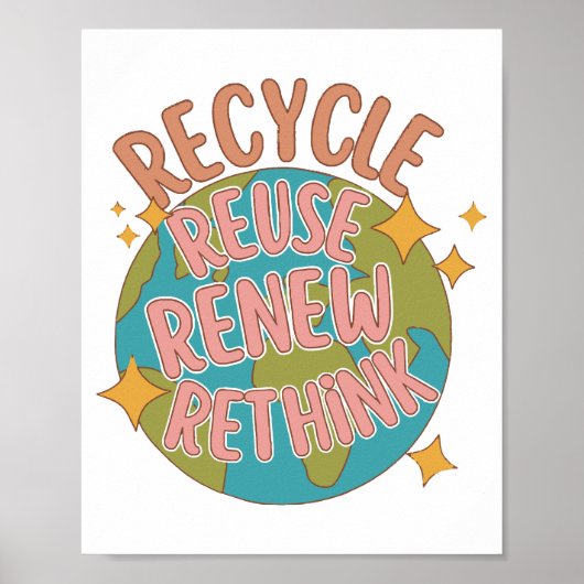 Recyclen hergebruik Heroverweging Poster (Voorkant)