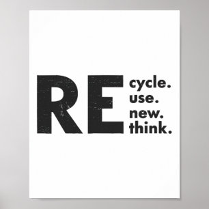 Recyclen hergebruik Herstel Herdenken Milieudag Aa Poster