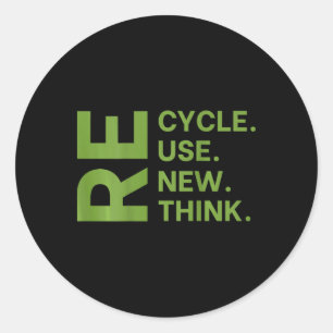 Recyclen hergebruik Herstel Herdenken Milieudag Aa Ronde Sticker