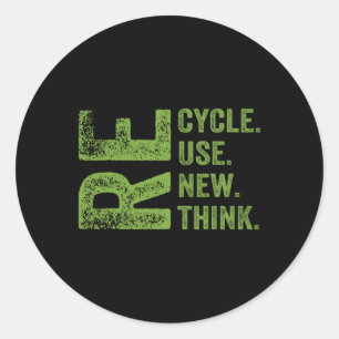 Recyclen hergebruik Herstel Herdenken Milieudag Aa Ronde Sticker