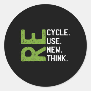 Recyclen hergebruik Herstel Herdenken Milieudag Aa Ronde Sticker