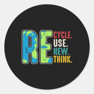 Recyclen hergebruik Herstel Herdenken Milieudag Aa Ronde Sticker