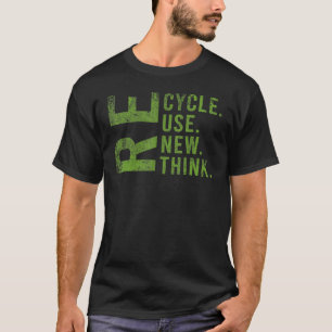 Recyclen hergebruik Herstel Herdenken Milieudag Aa T-shirt