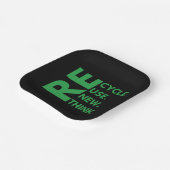 Recyclen Hergebruik Vernieuw Rethink Earth Day-omg Papieren Bordje (Gebogen)