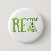Recyclen hergebruik Vernieuwen Rethink Ronde Button 5,7 Cm (Voorkant)